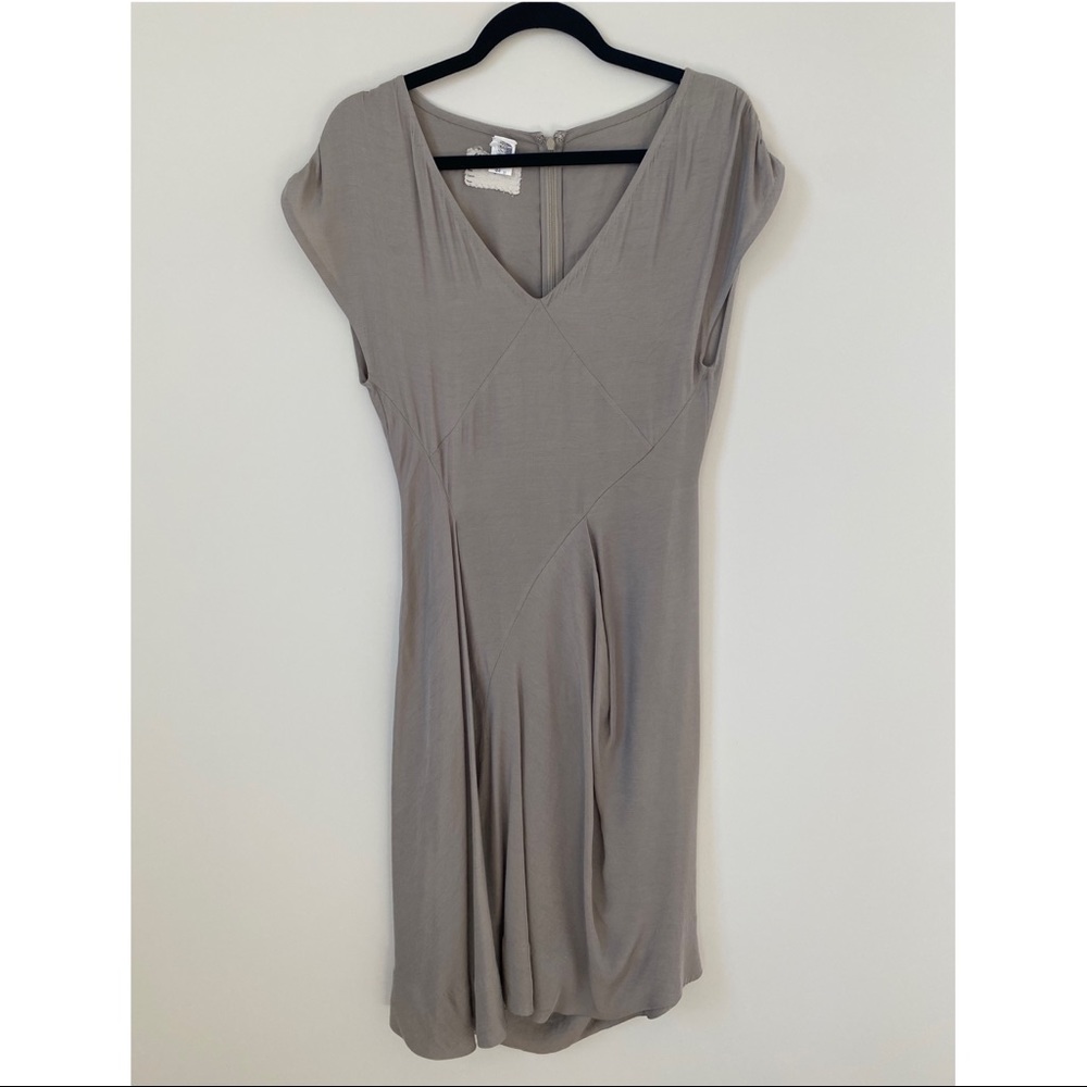 Gary Graham Silk Short Sleeve Midi Dress